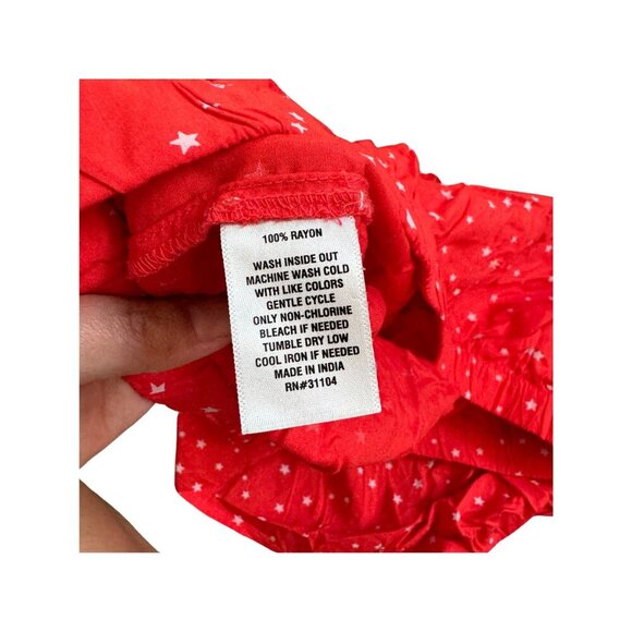 Cabana by Crown & Ivy Juniors' Tiered Red Star Skirt size XL 4th of July - Picture 3 of 8